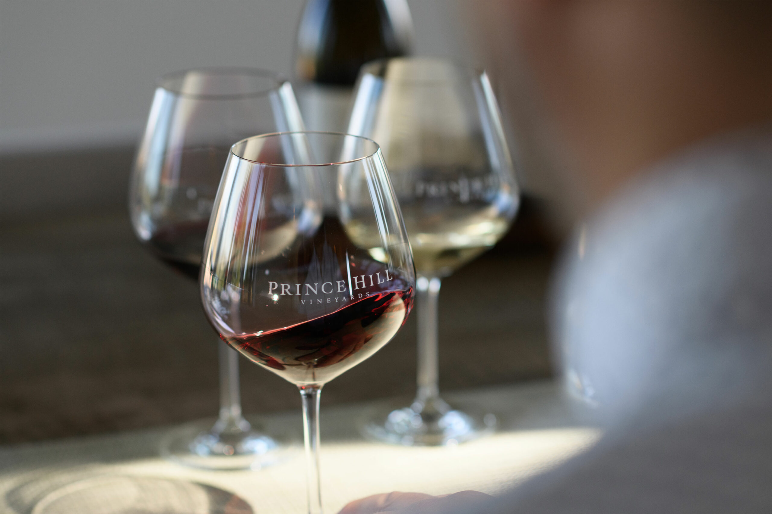 prince hill vineyards pinot in glass